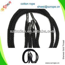 6mm black soft cotton string cord/thick cotton rope